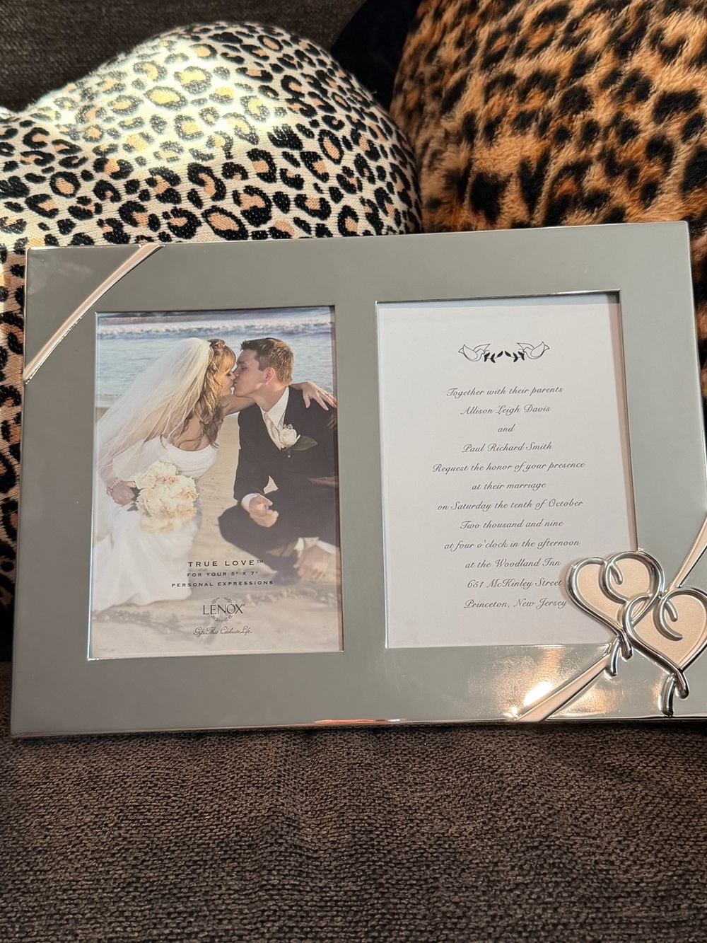 Lenox true love double invitation frame